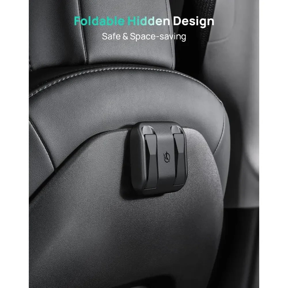 2 Pack Foldable Car Seat Hooks for Tesla Model 3 Y Juniper Highland 2021-2026 - Picture 3 of 8